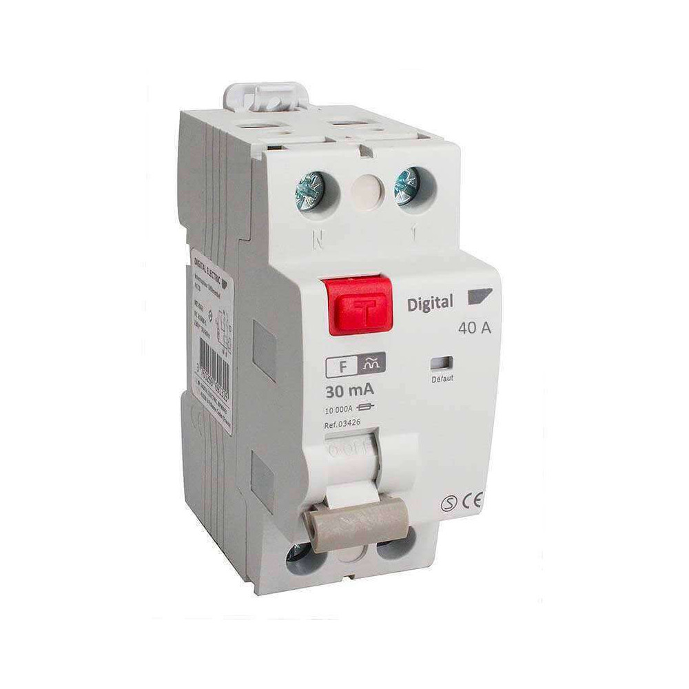 Disjoncteur différentiel 30 mA - 40A type F| THERM ELEC Disjoncteur différentiel 30 mA - 40A type F| THERM ELEC